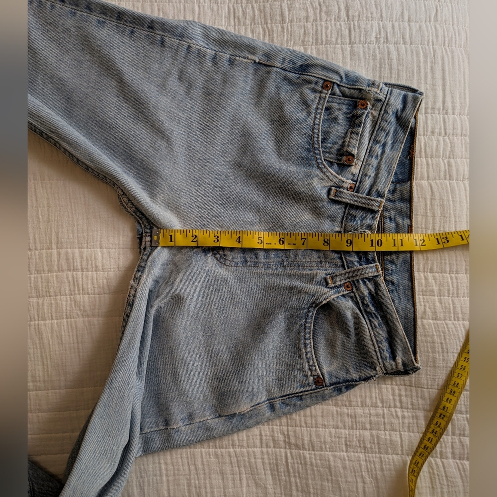 Levi's 501 Vintage Straight Leg Jeans 90s Light Blue Wash - Picture 8 of 16